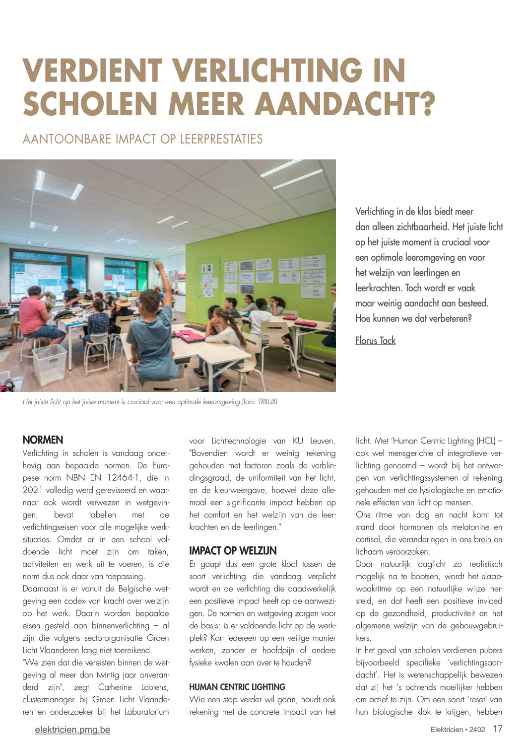 Verdient verlichting in scholen meer aandacht?